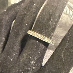Charles Winston Fashion Sterling Silver Cubic Zirconia Band Size 6